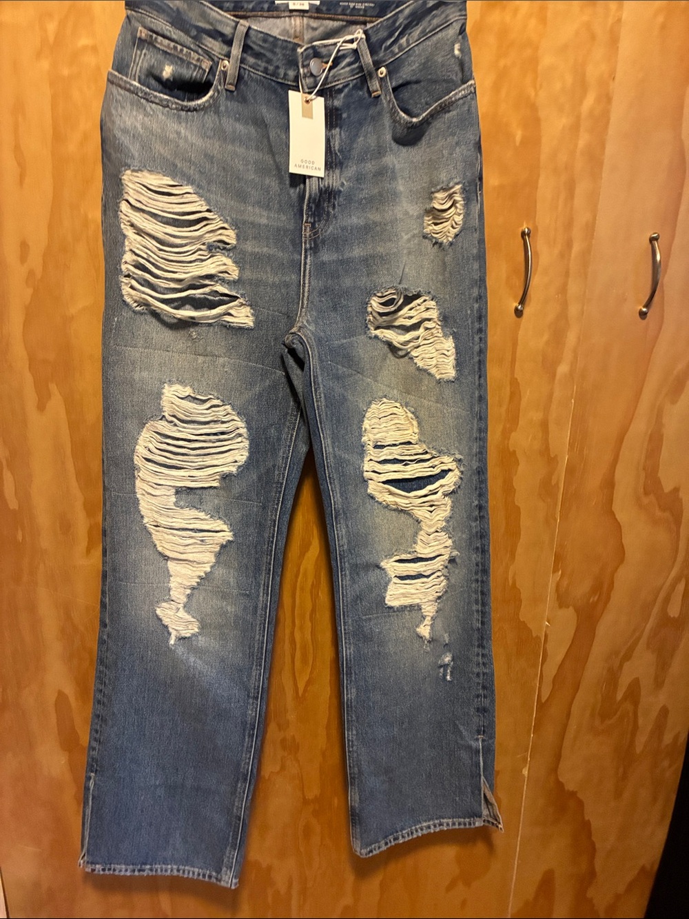 Good American Light Blue Denim High-Rise Jeans